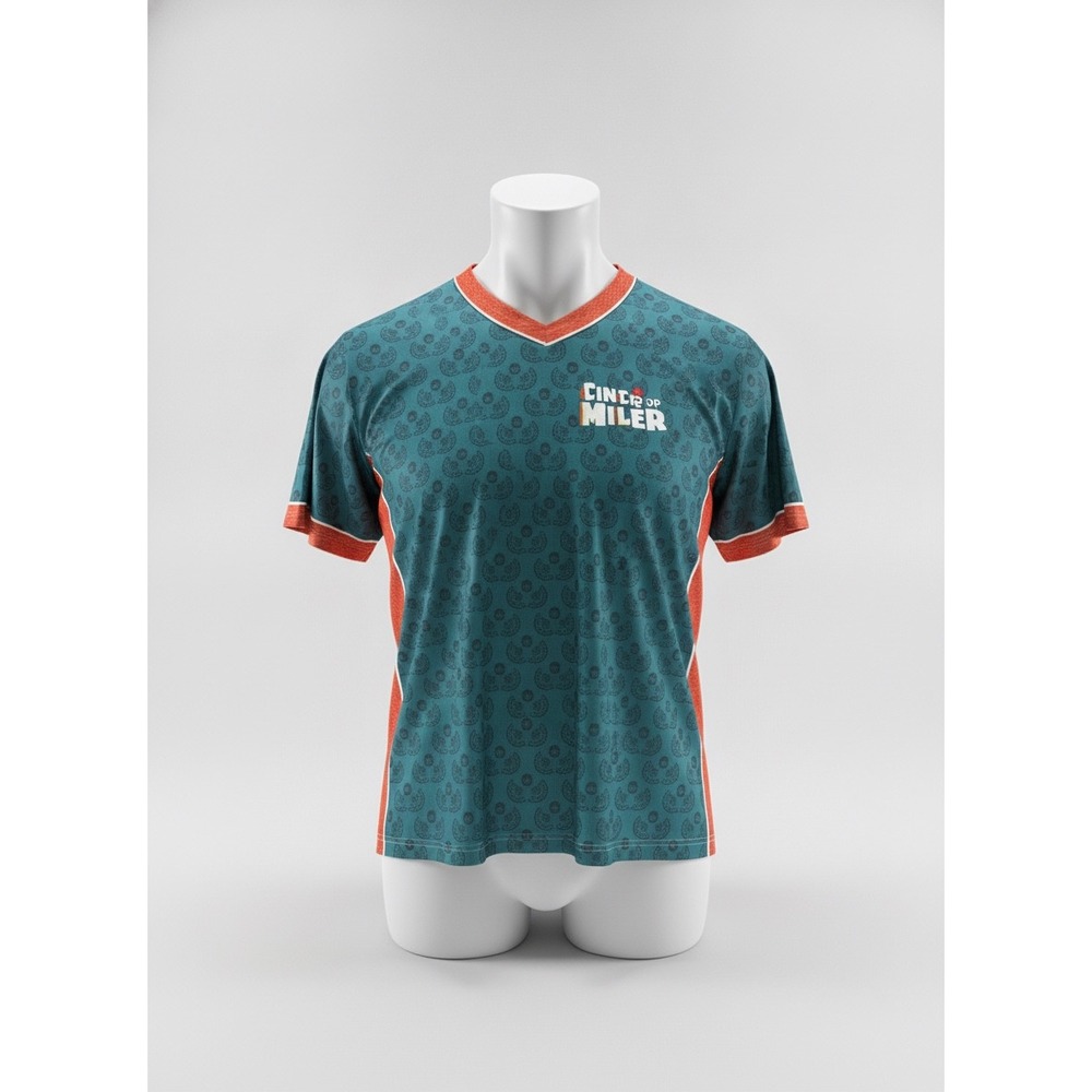 Ventures Endurance Mens XL Cinco de Miler Running Shirt Teal Orange Sugar Skull
